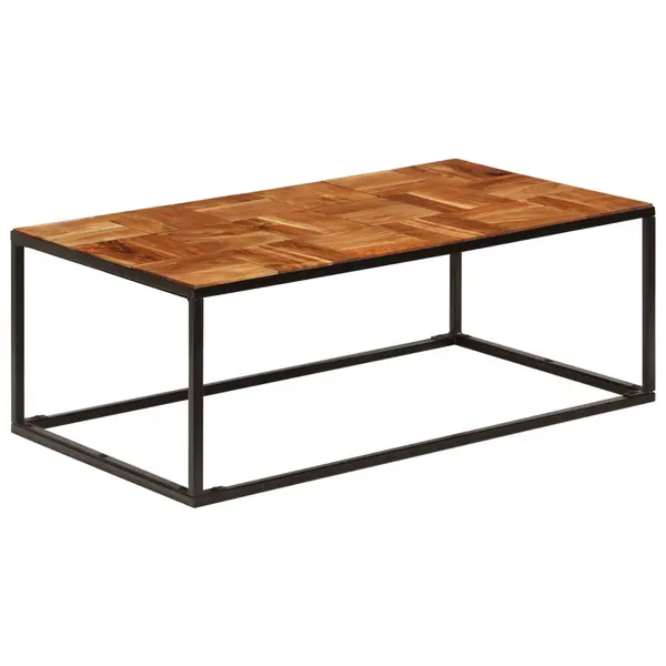 Gossi masuta de cafea, 110 x 60 x 40 cm, lemn masiv de acacia si otel