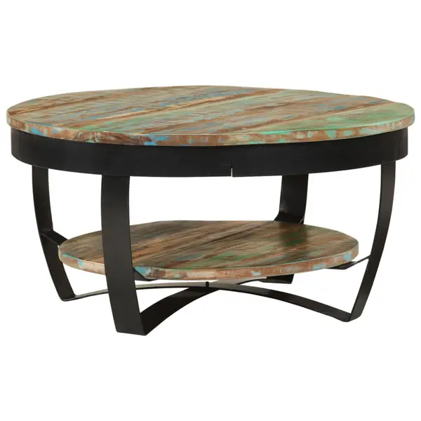 Gossi masuta de cafea, 65 x 32 cm, lemn masiv reciclat