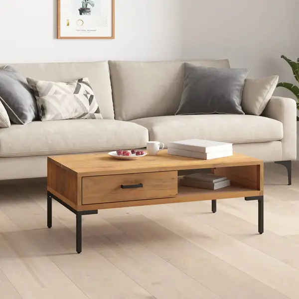 Gossi masuta de cafea, 90x50x35 cm, lemn masiv de pin reciclat