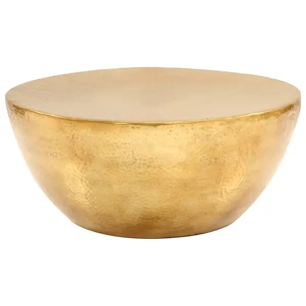 Gossi masuta de cafea, alama, 70 x 30 cm, aluminiu batut cu ciocanul