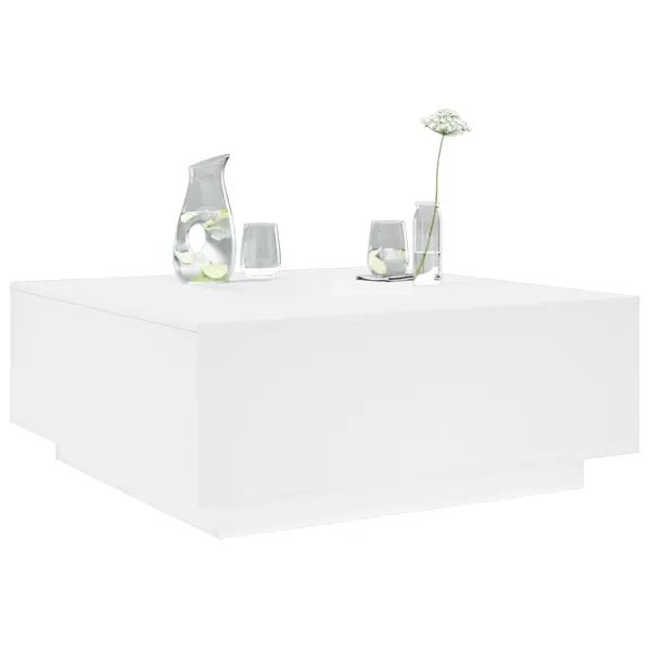 Gossi masuta de cafea alb 100x100x40 cm lemn prelucrat