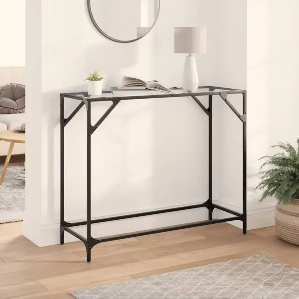 Gossi masuta de cafea, blat din sticla transparenta, 98x35x81 cm otel