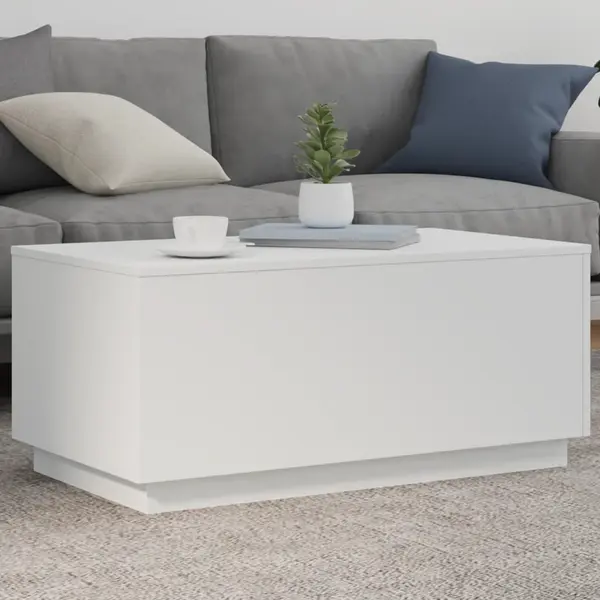 Gossi masuta de cafea cu lumini led, alb, 90x50x40 cm