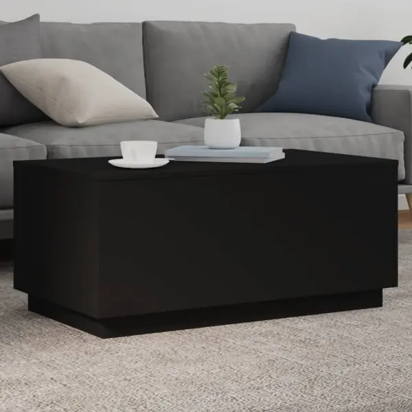 Gossi masuta de cafea cu lumini led, negru, 90x50x40 cm