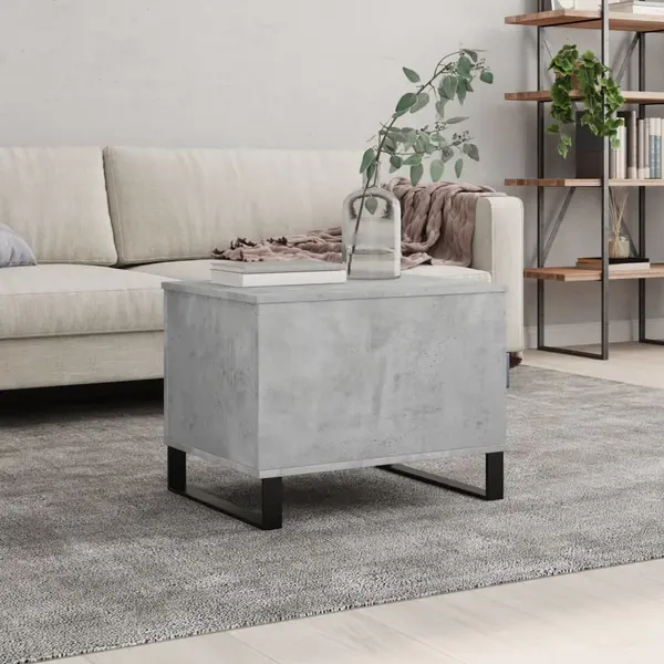 Gossi masuta de cafea, gri beton, 60x44,5x45 cm, lemn prelucrat
