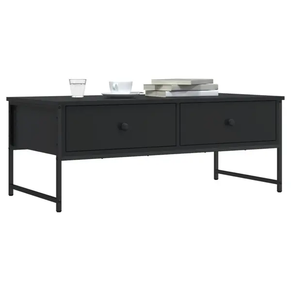 Gossi masuta de cafea, negru, 101x49x39,5 cm, lemn prelucrat