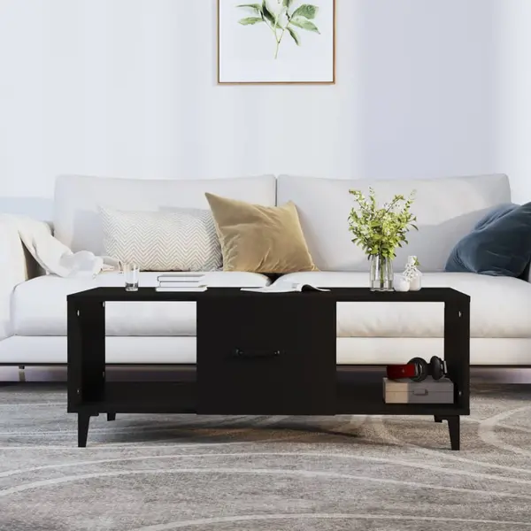 Gossi masuta de cafea, negru, 102x50x40 cm, lemn compozit