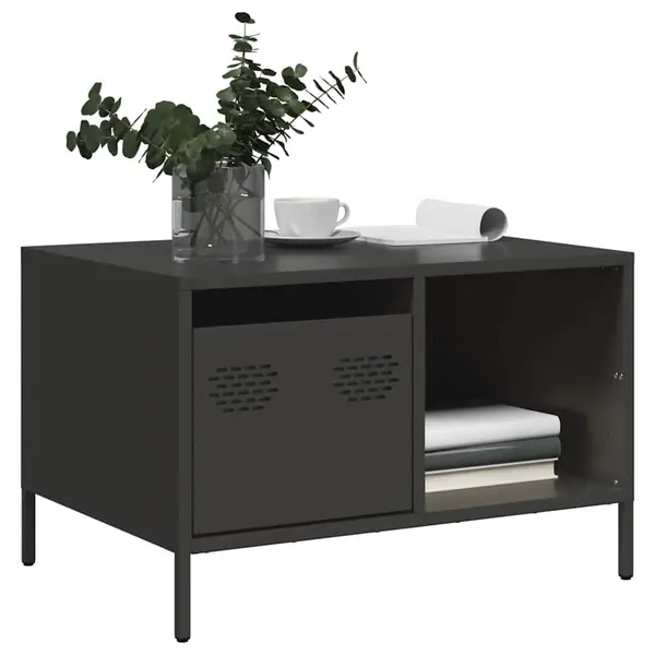 Gossi masuta de cafea, negru, 68,5x50x43,5 cm, otel laminat la rece