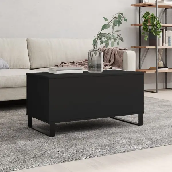 Gossi masuta de cafea, negru, 90x44,5x45 cm, lemn compozit