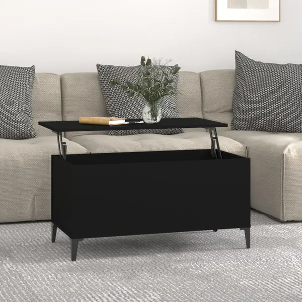 Gossi masuta de cafea, negru, 90x44,5x45 cm, lemn compozit