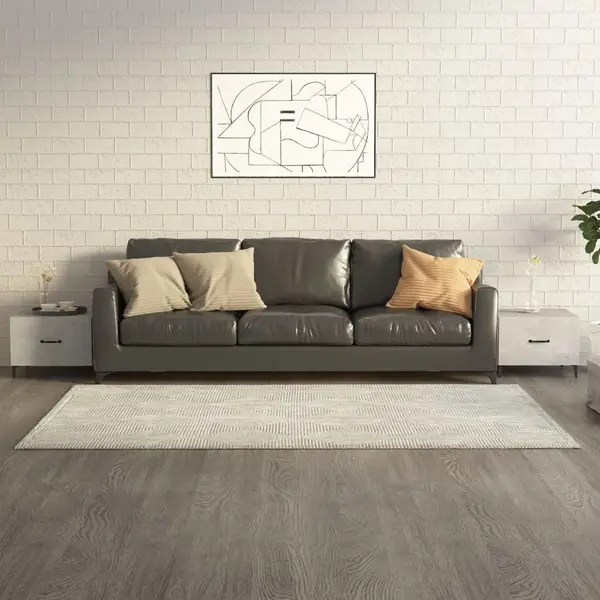 Gossi masuta de cafea picioare metalice 2 buc. gri beton 50x50x40 cm