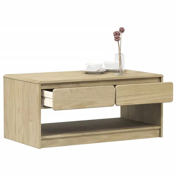 Gossi masuta de cafea sauda, stejar, 99x55x45 cm, lemn masiv de pin