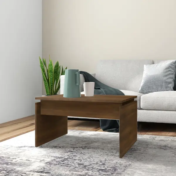 Gossi masuta de cafea, stejar maro, 68x50x38 cm, lemn prelucrat