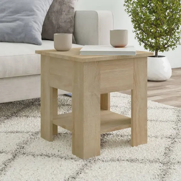 Gossi masuta de cafea, stejar sonoma, 40x40x42 cm, lemn prelucrat