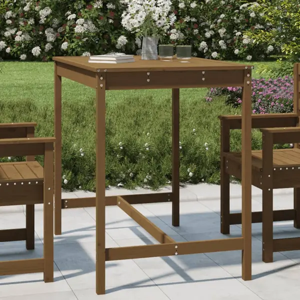 Gossi masuta de gradina, maro miere, 121x82,5x110 cm, lemn masiv pin