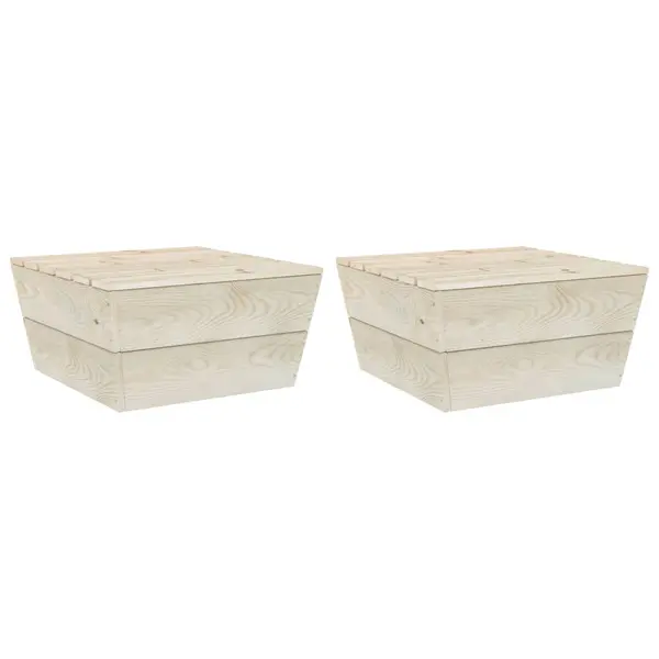 Gossi mese de gradina, 2 buc., 60 x 60 x 30 cm, lemn de molid tratat