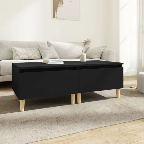 Gossi mese laterale, 2 buc., negru, 50x46x35 cm, lemn compozit
