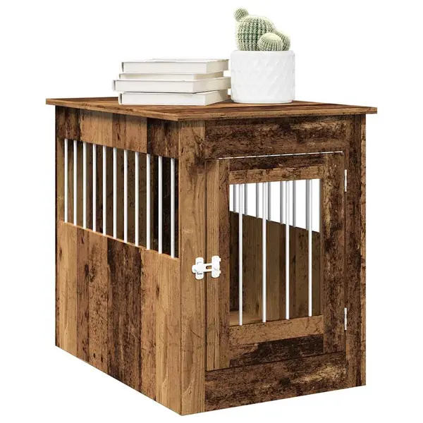 Gossi mobilier lada pentru caini lemn vechi 55x80x68cm lemn prelucrat