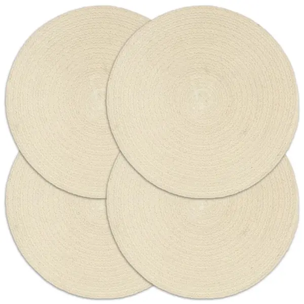Gossi naproane, 4 buc., natural, 38 cm, bumbac, rotund