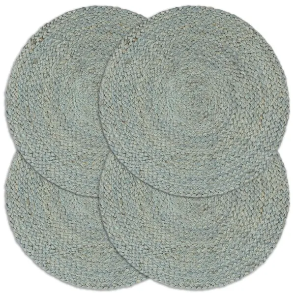 Gossi naproane, 4 buc., verde olive, 38 cm, iuta, simplu, rotund