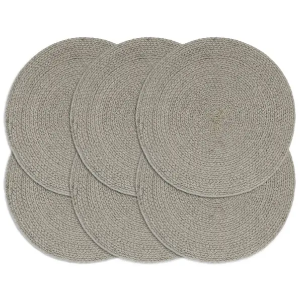 Gossi naproane, 6 buc., gri, 38 cm, bumbac, rotund