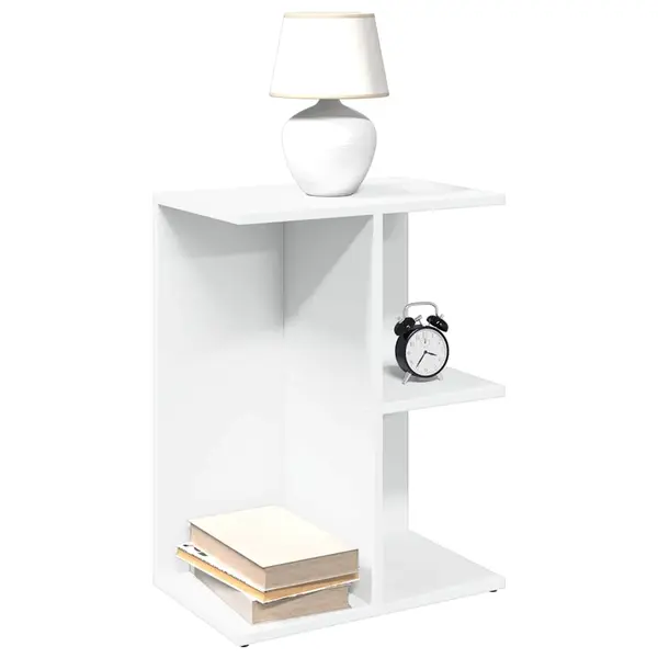 Gossi noptiera, alb, 46,5x29x61 cm, lemn compozit