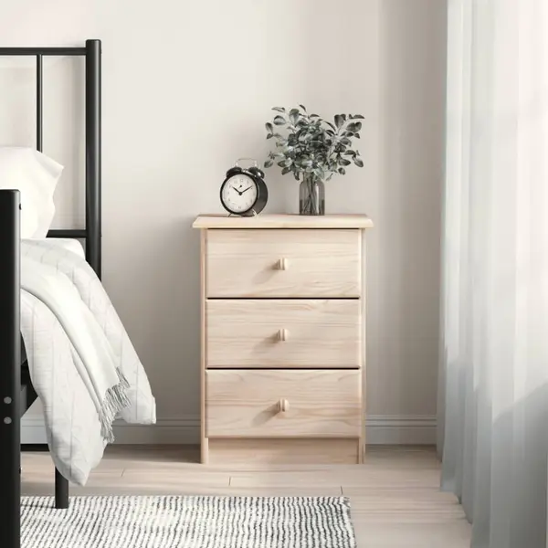 Gossi noptiera alta, 41x35x55,5 cm, lemn masiv de pin