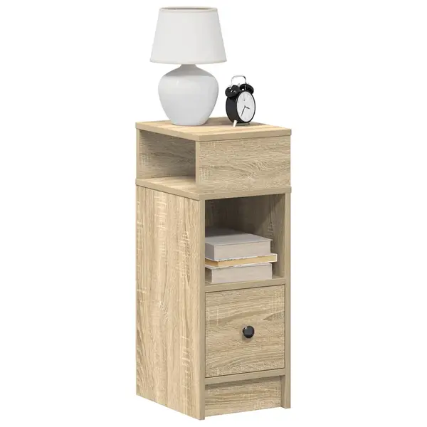 Gossi noptiera cu sertar stejar sonoma 25x31x66 cm