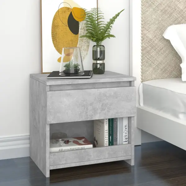 Gossi noptiera, gri beton, 40x30x39 cm, pal
