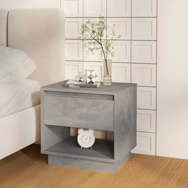 Gossi noptiera, gri beton, 45x34x44 cm, pal