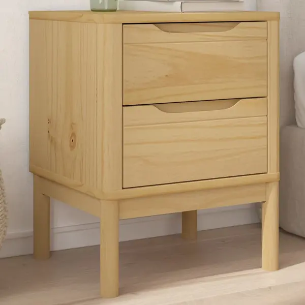 Gossi noptiera, maro ceruit, 45x39x57 cm, lemn masiv de pin