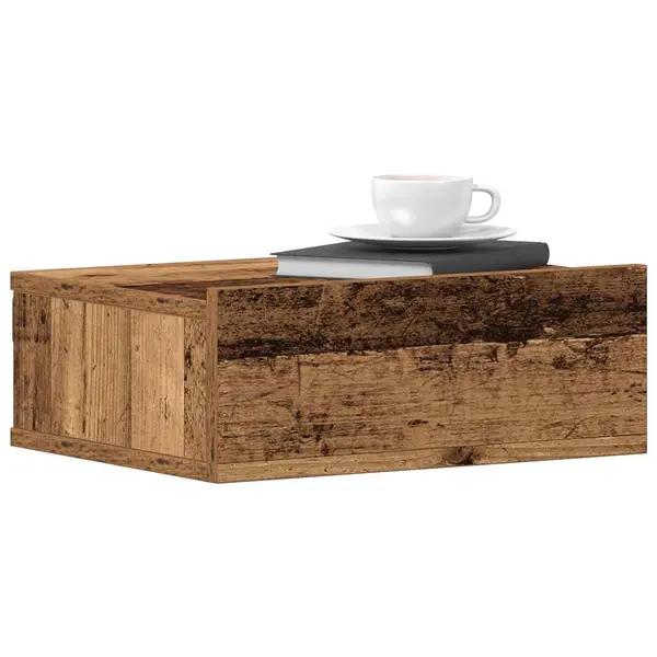 Gossi noptiera plutitoare lemn vechi 40x32x15 cm lemn prelucrat