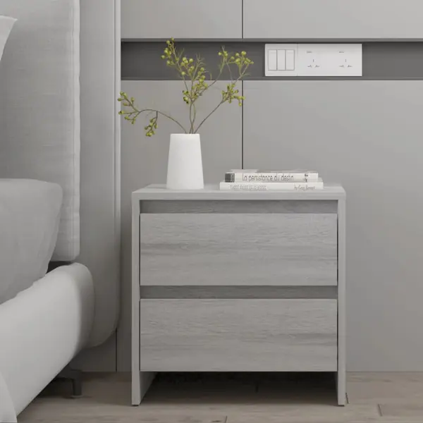 Gossi noptiera, stejar sonoma gri, 45x34,5x44,5 cm, pal