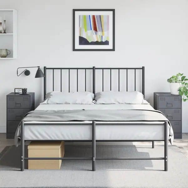 Gossi noptiere, 2 buc., antracit, 34,5x39x62 cm, otel