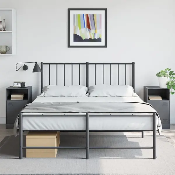Gossi noptiere, 2 buc., antracit, 34,5x39x62 cm, otel