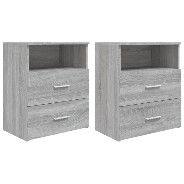Gossi noptiere, 2 buc., gri sonoma, 50x32x60 cm