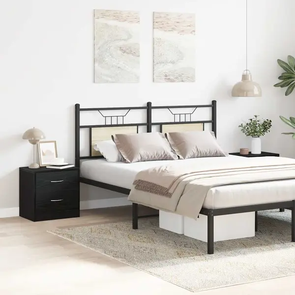 Gossi noptiere 2 buc stejar negru 40x30x40 cm lemn de stratificat