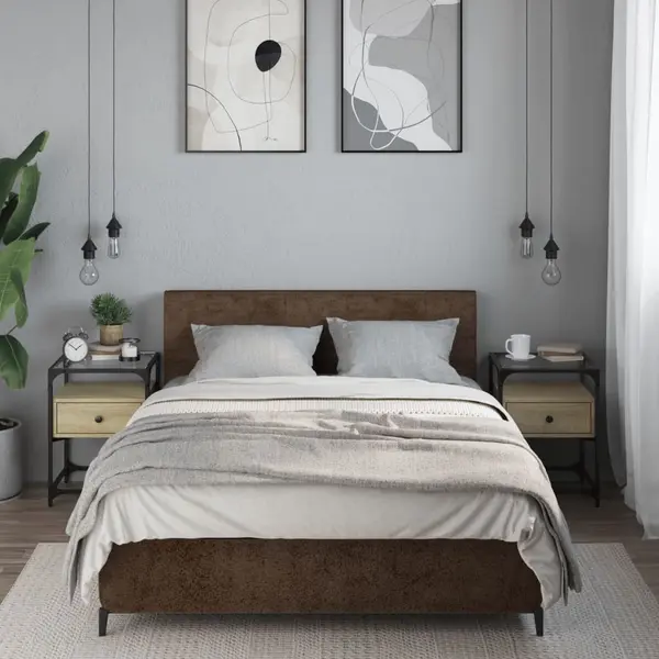 Gossi noptiere, 2 buc., stejar sonoma, 40x40x55 cm, lemn compozit