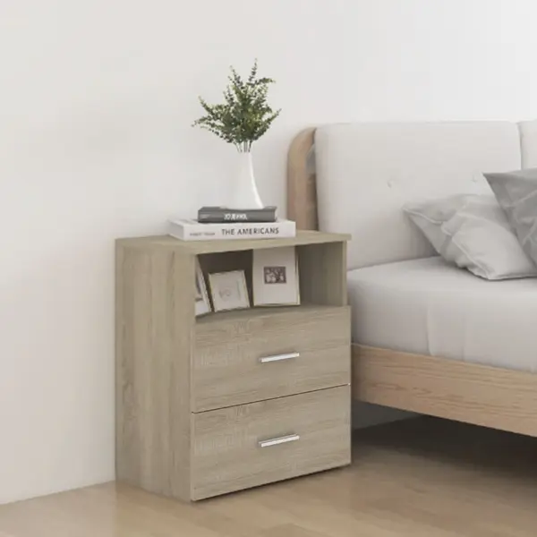 Gossi noptiere, 2 buc., stejar sonoma, 50x32x60 cm