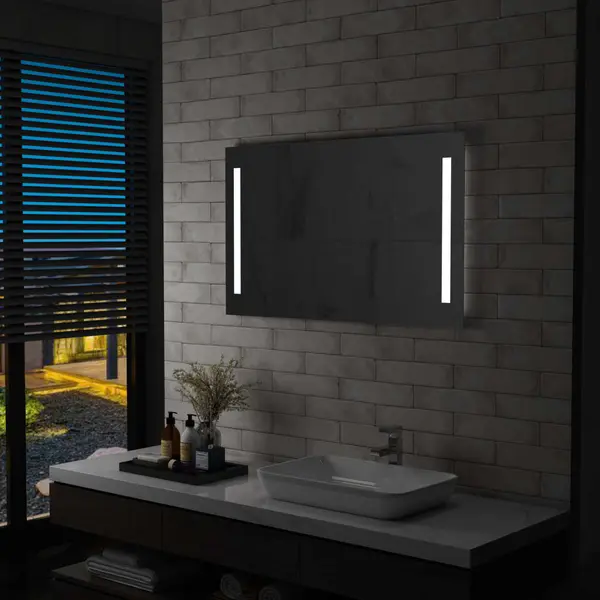 Gossi oglinda cu led pentru perete de baie, 100 x 60 cm