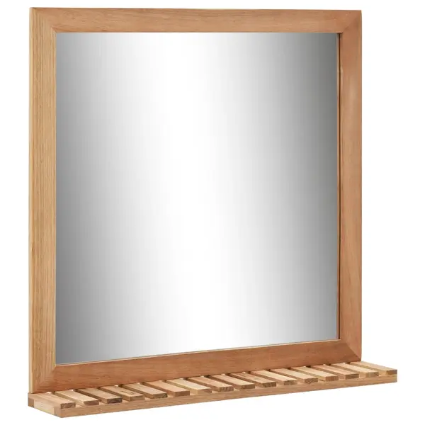 Gossi oglinda de baie, 60 x 12 x 62 cm, lemn masiv de nuc