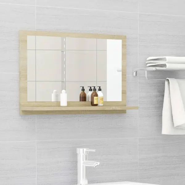 Gossi oglinda de baie, stejar sonoma, 60 x 10,5 x 37 cm, pal