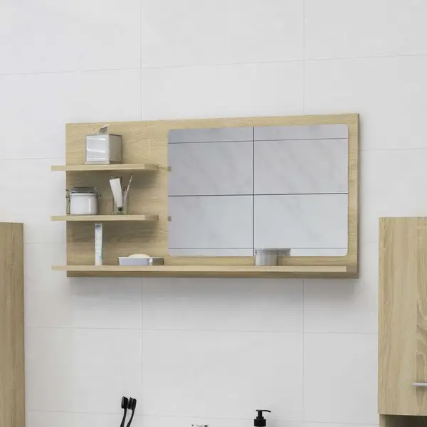 Gossi oglinda de baie, stejar sonoma, 90 x 10,5 x 45 cm, pal