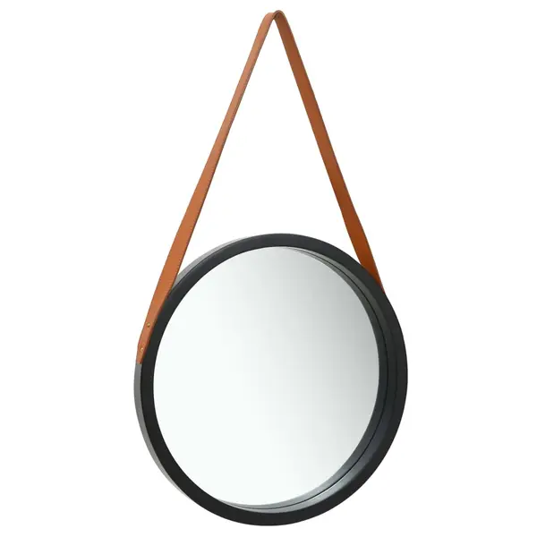 Gossi oglinda de perete cu o curea, 50 cm, negru