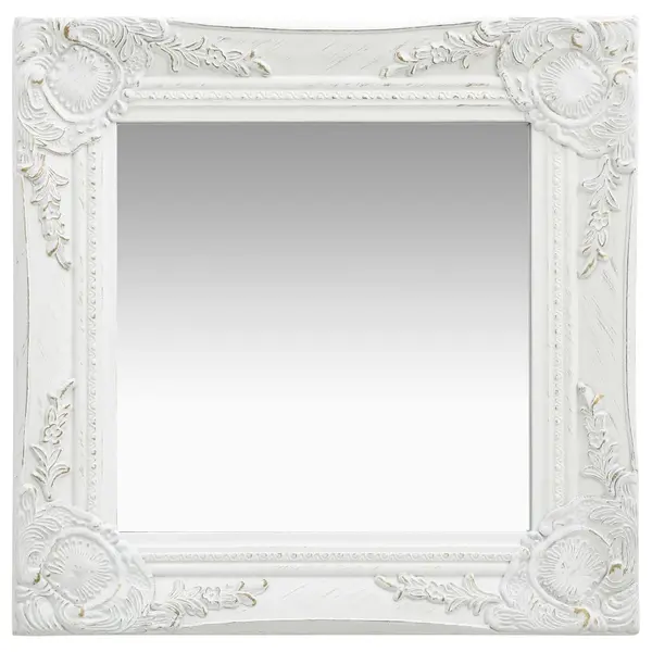 Gossi oglinda de perete in stil baroc, alb, 40 x 40 cm