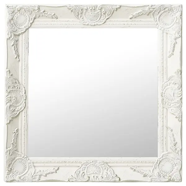 Gossi oglinda de perete in stil baroc, alb, 50 x 50 cm
