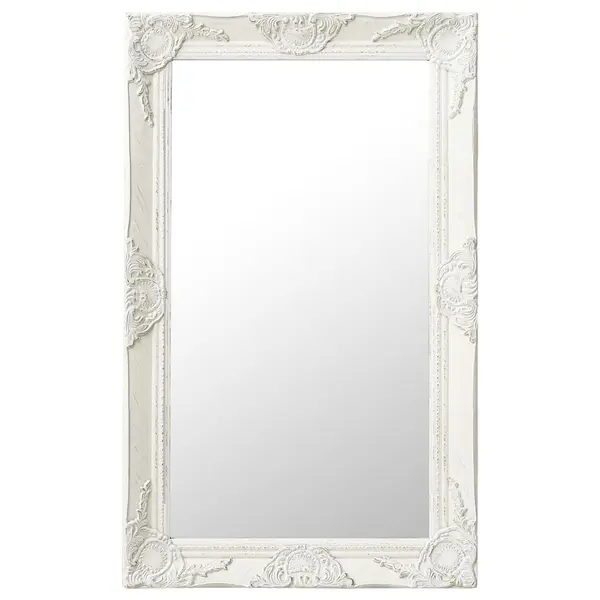 Gossi oglinda de perete in stil baroc, alb, 50 x 80 cm