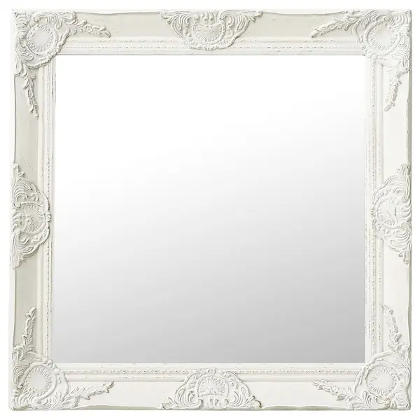 Gossi oglinda de perete in stil baroc, alb, 60 x 60 cm