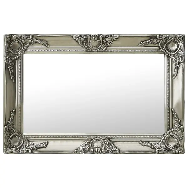 Gossi oglinda de perete in stil baroc, argintiu, 60 x 40 cm