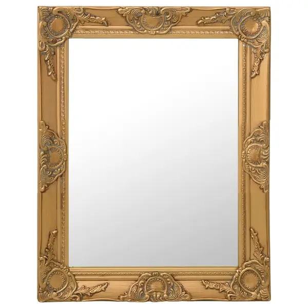Gossi oglinda de perete in stil baroc, auriu, 50 x 60 cm